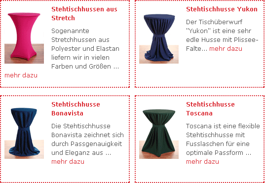 Hussen für Stehtische